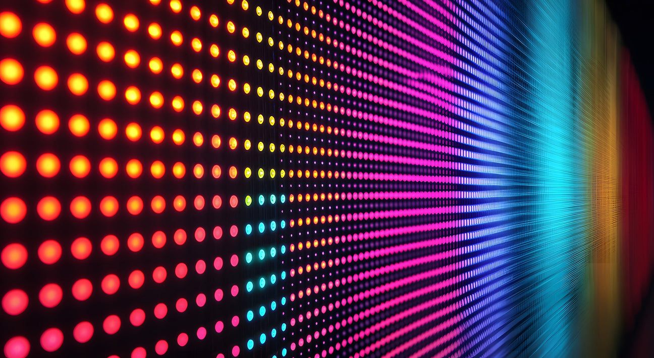 Red, green and blue LED light compared, representing the wavelengths tested for their effect on endothelial cells and wound healing